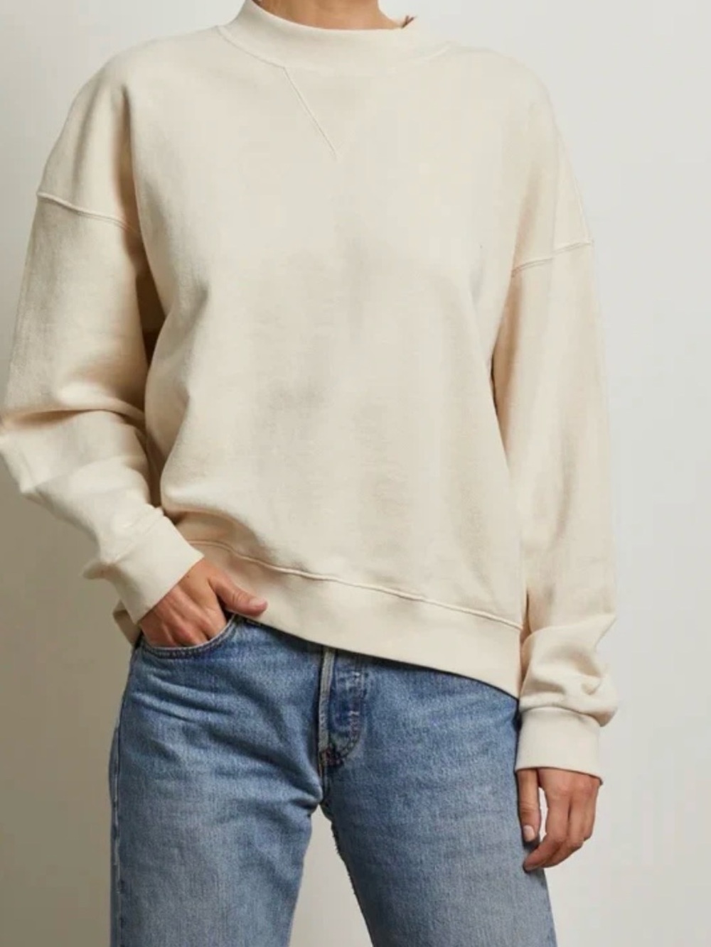NWT Perfectwhitetee Sugar Blake French Terry Oversized Crew Medium - Picture 2 of 10